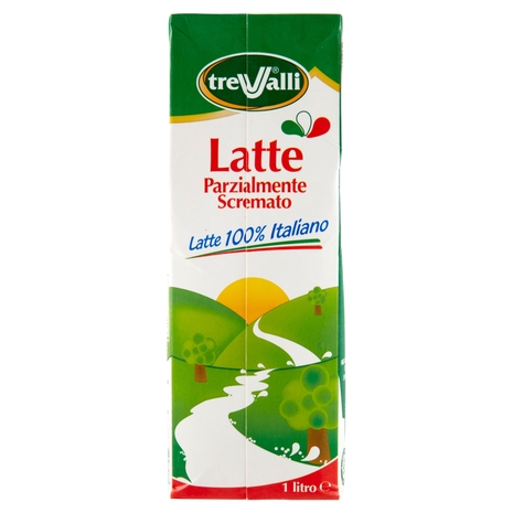 treValli Latte Parzialmente Scremato 1000 ml